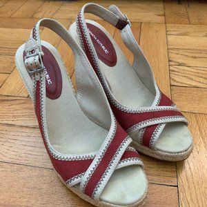 Banana Republic red/natural criss-cross espadrilles - Size 6.5
